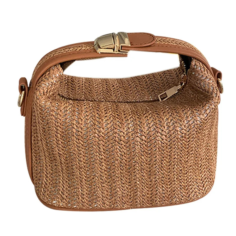 Casual bag Straw Crossbody Bag For Women New Bohemian Small Knitting Summer Purse And Handbag Vacational Bucket Beach Bags