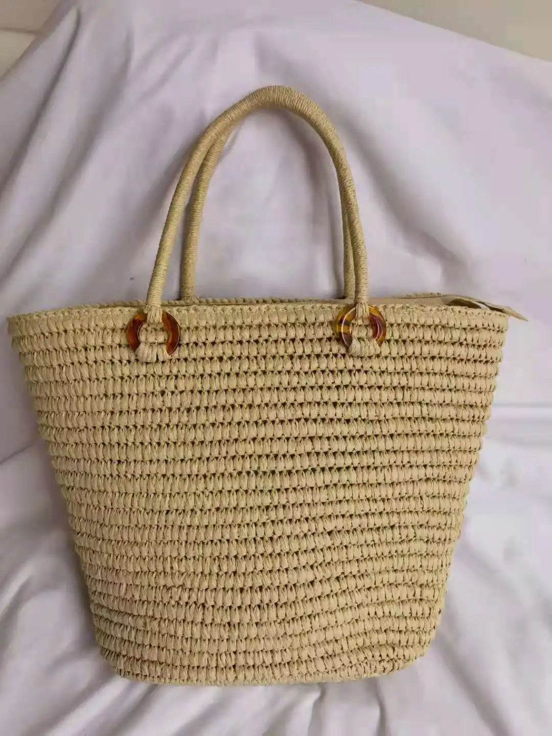 Handmade Women's Handbags Bohemian Summer Straw Beach Bag Female Large Capacity Shoulder Bag Shopper Basket Woven Tote Bags
