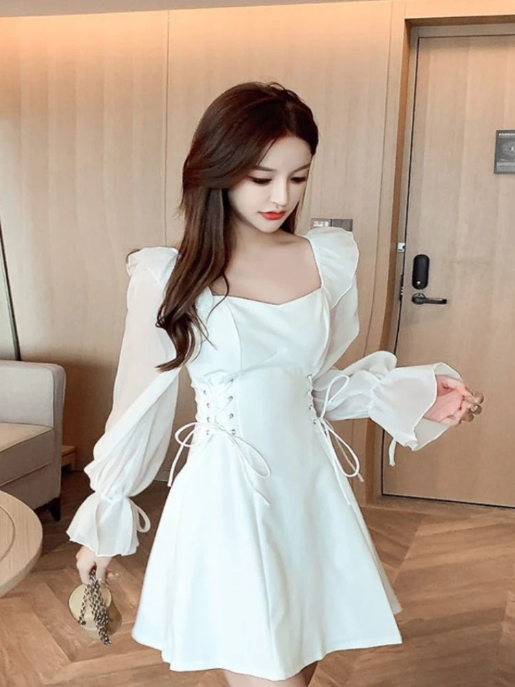 Female Dresses  Coquette Women's DressSilk Satin Chiffon Sexy Black Holiday New Features Korean Style Clothing Cheap Casual X In