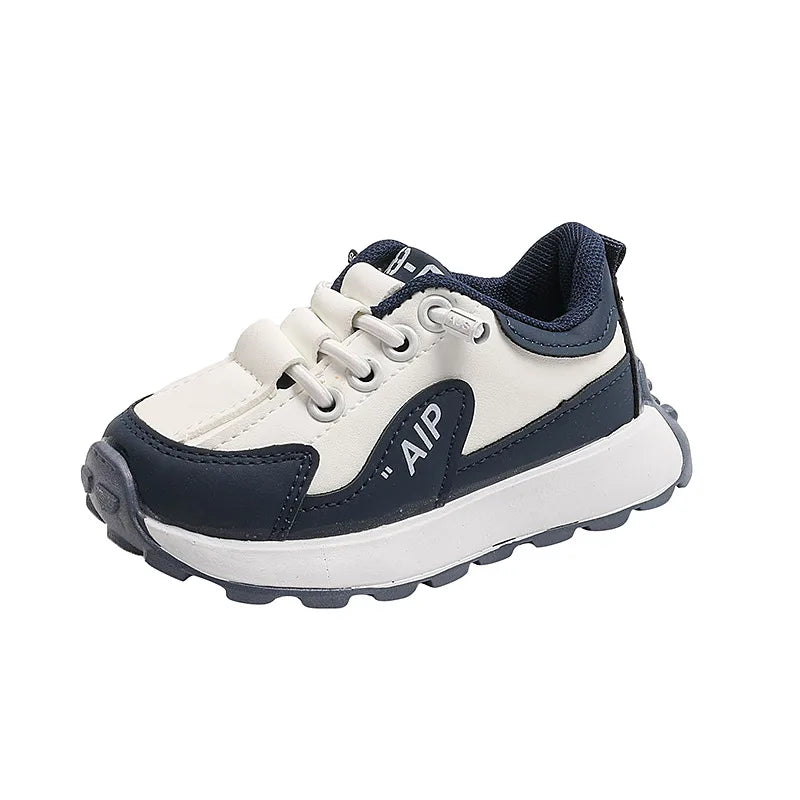Children's Shoes Spring and Autumn Girls White Shoes Non-slip Children Baby Shoes Shell Head Sports Shoes Soft and Comfortable