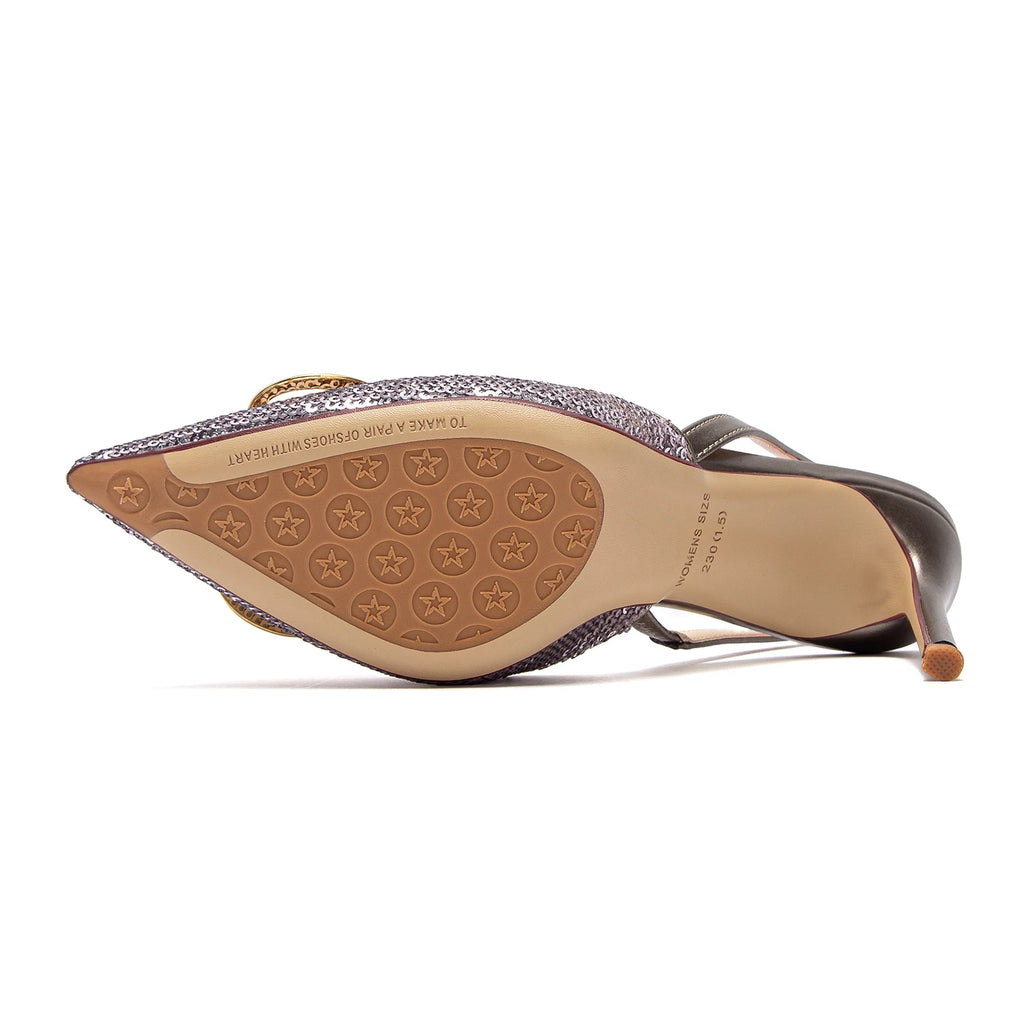 2025 spring and summer new high heels luxury brand ladies shoes sexy girls party sandals