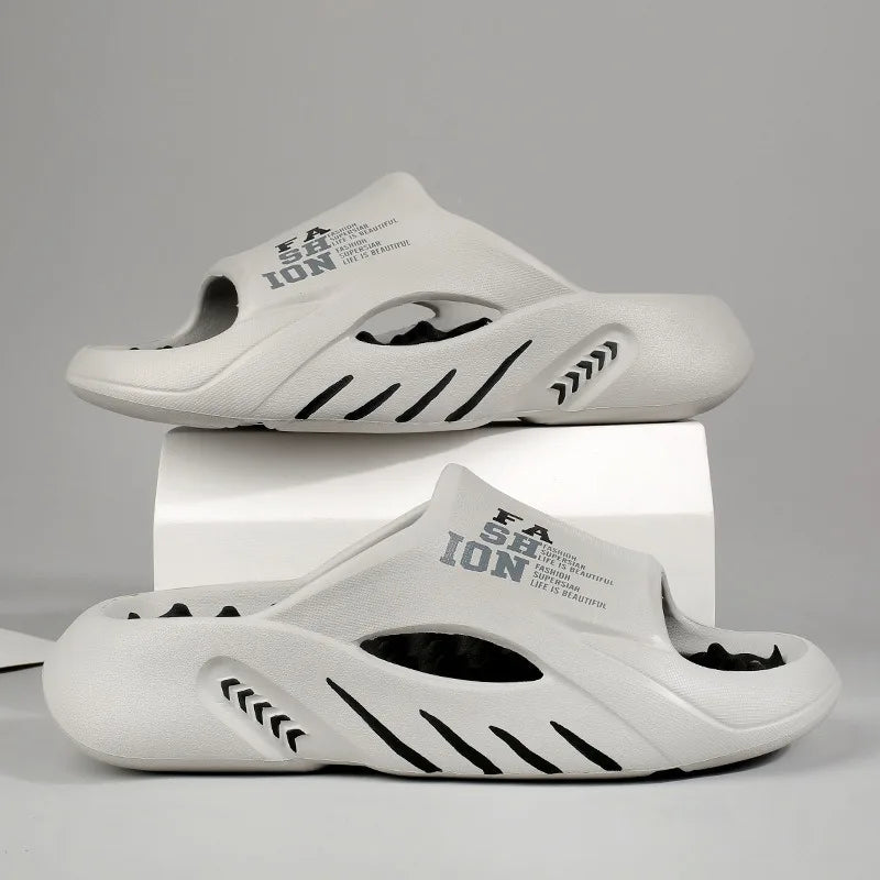 Summer Men's Slippers Massage Slippers EVA Lightweight Beach Casual Shoes Indoor Soft Sole Slippers Platform Outdoor Men Sandals