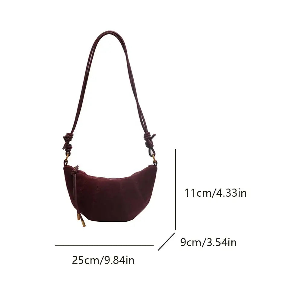 Shoulder Bag for Women with Inner Pocket Hobo Bag PU Leather Solid Crossbody Bag Croissant Bag for Work Travel