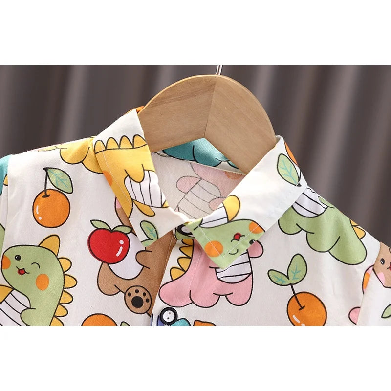 Children Clothing 2023 New Fashionable Boys Clothes Set Summer Kids Sports Style Short Sleeve Shirt Shorts Two Piece Set