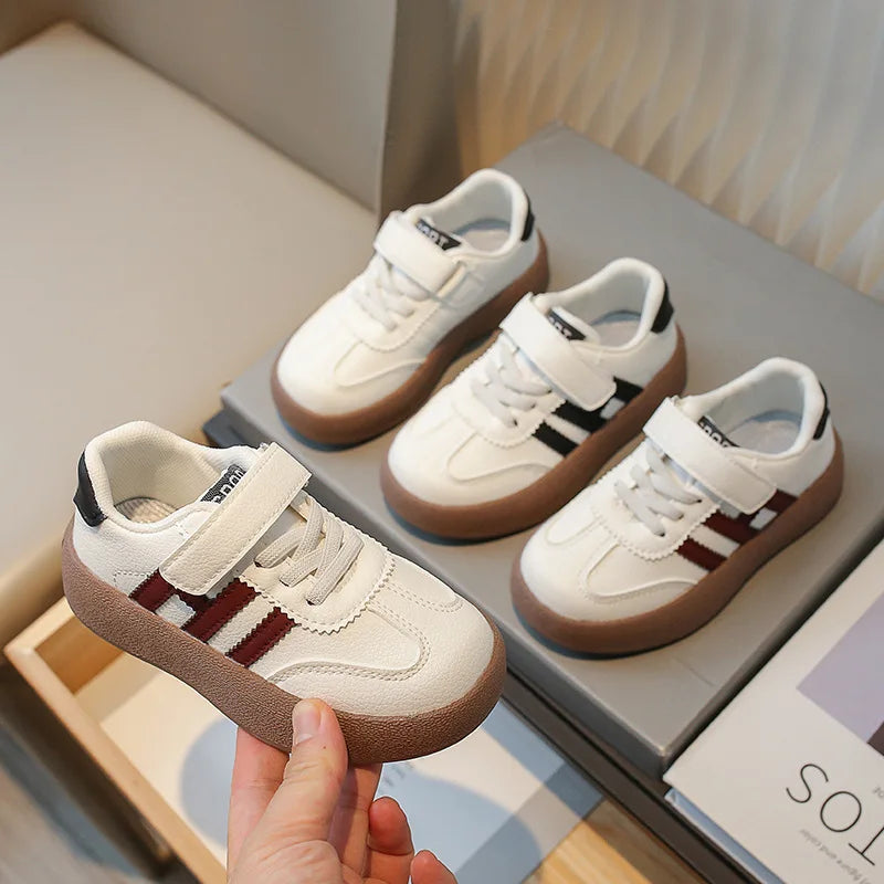 Children's Skate Shoes Girls White Sneakers 2023 Autumn New Fashion Boys Canvas Shoes Kids Sports Shoes Unisex Casual Shoes