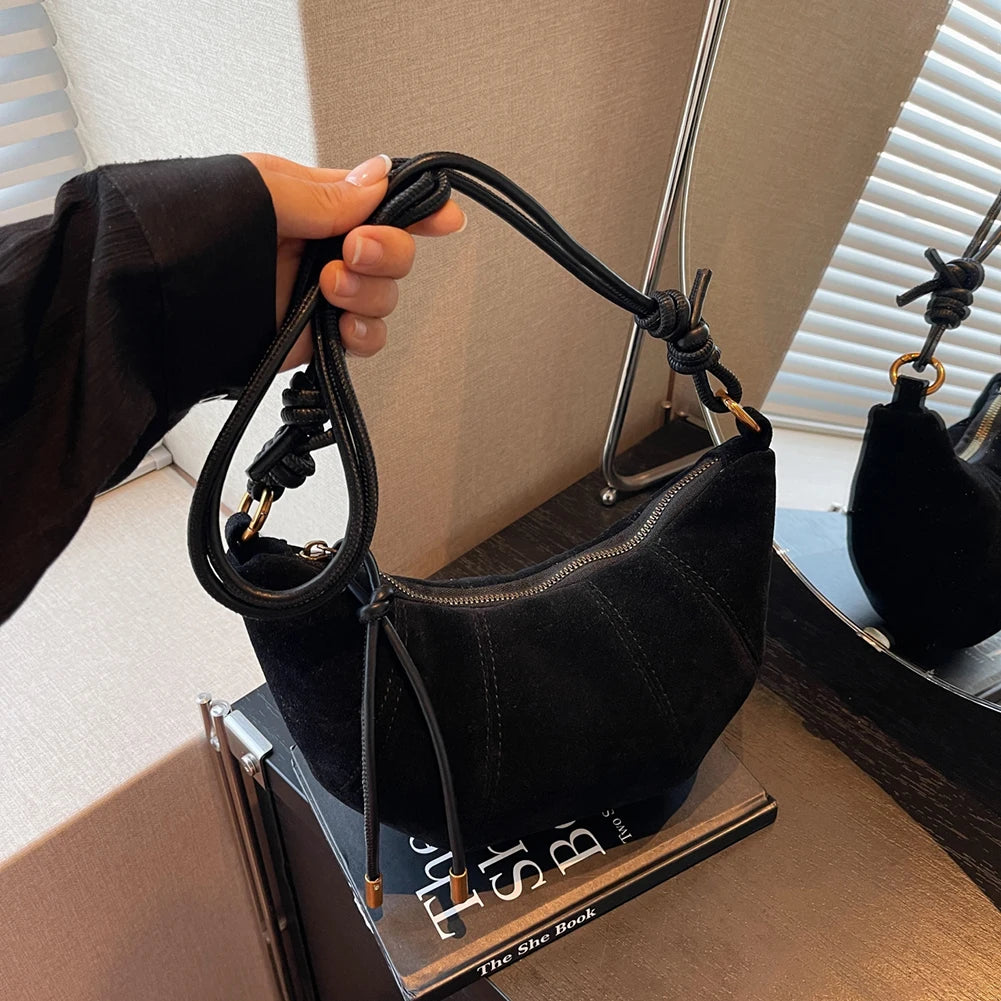 Shoulder Bag for Women with Inner Pocket Hobo Bag PU Leather Solid Crossbody Bag Croissant Bag for Work Travel