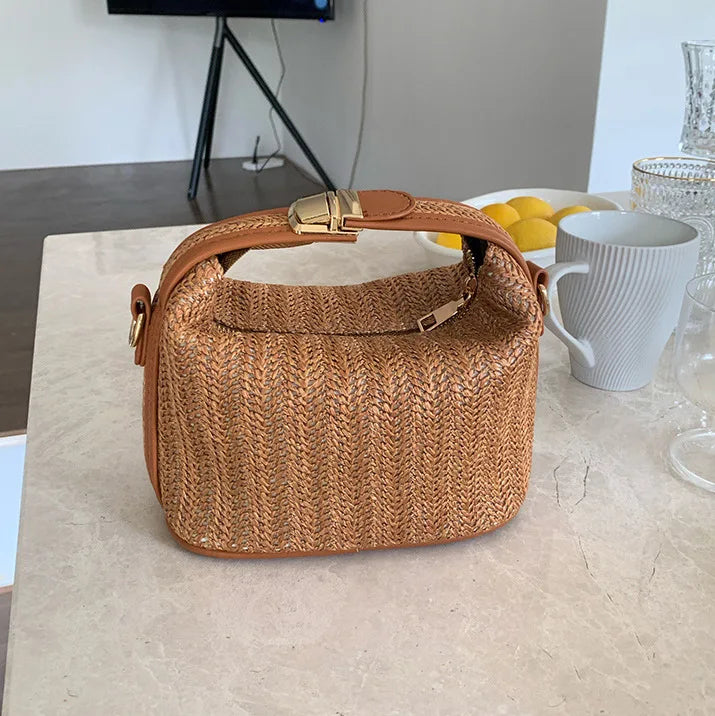 Casual bag Straw Crossbody Bag For Women New Bohemian Small Knitting Summer Purse And Handbag Vacational Bucket Beach Bags