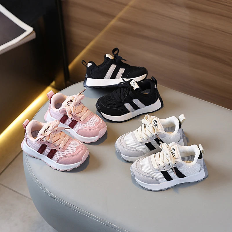 New children's single shoes spring new soft soled walking shoes 3-6 years  old children's antislip sports shoes