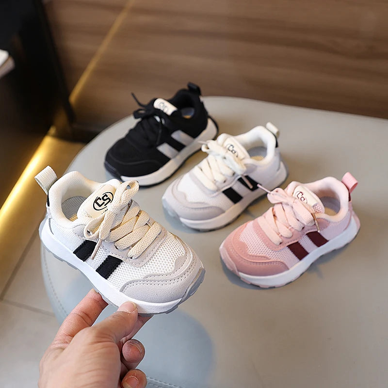 New children's single shoes spring new soft soled walking shoes 3-6 years  old children's antislip sports shoes