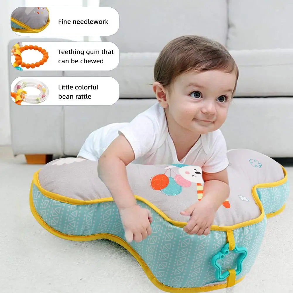 Baby Pillow Tummy Time Toy Lying Pillow High Contrast Baby Sensory Toy Double-Sided Pillows Training Gifts Birthday Head-up