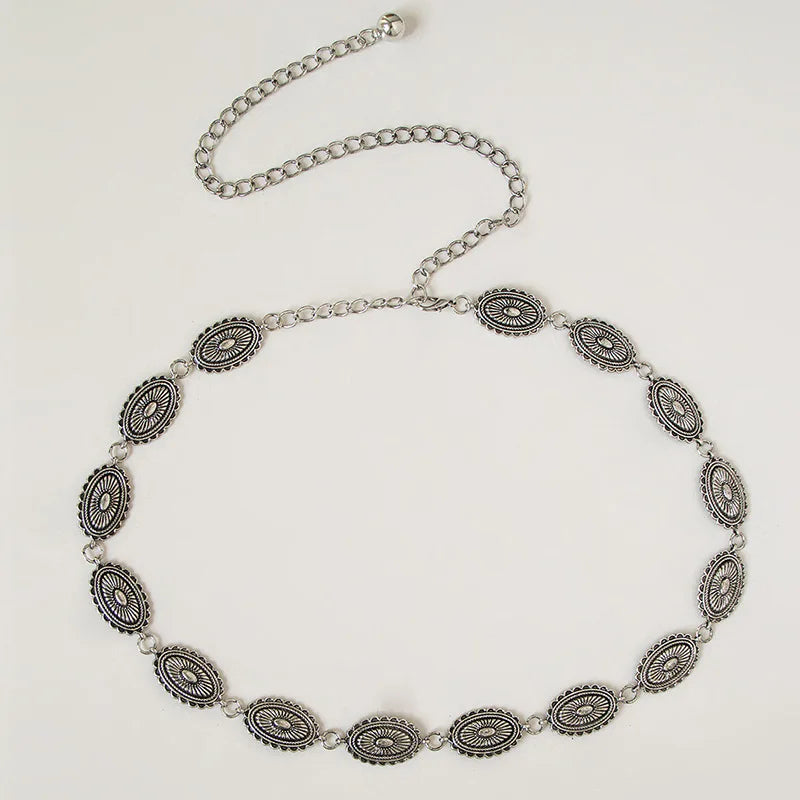 Fashion Retro Metal Accessories Fedora Belt Accessories Men Women Hats Straw Hat Accessories Belt Chain Decoration