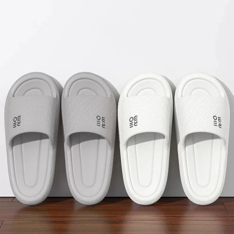 Summer Fashion Slippers Men Shoes Comfortable Slippers For Men Home Flat Sandals Flip Flops Couples Bathroom Indoor Slides